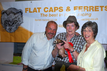The ferret racing winners with Yorky