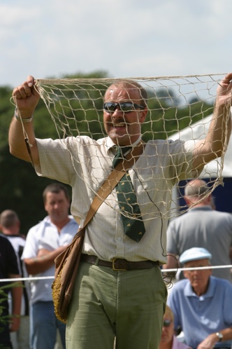 Yorky with a net